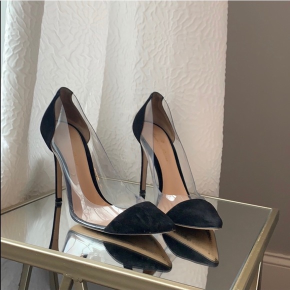 Gianvito Rossi Shoes - Gianvitto Rossi 100mm transparent suede pumps heel